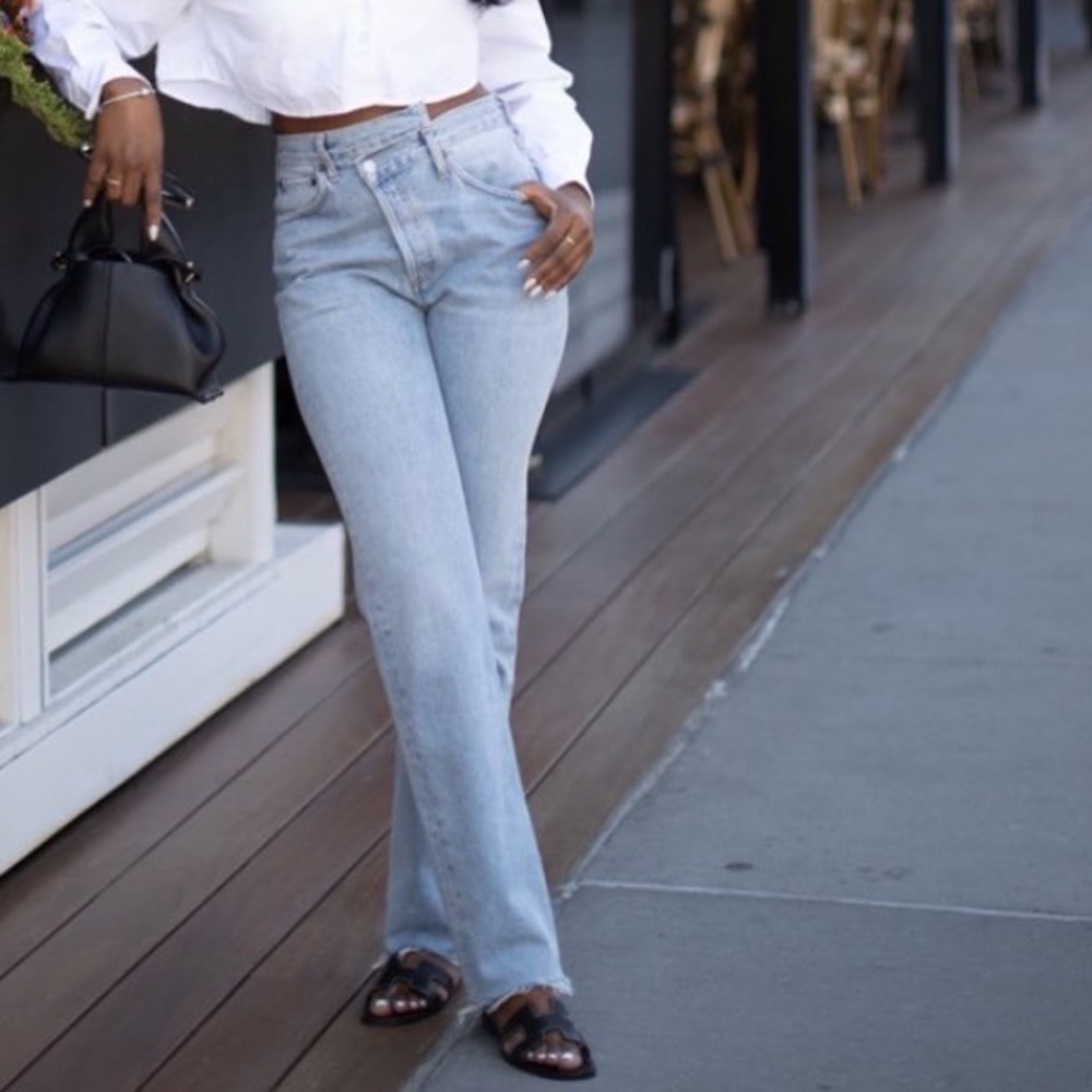 AGOLDE Criss Cross Straight Jeans
